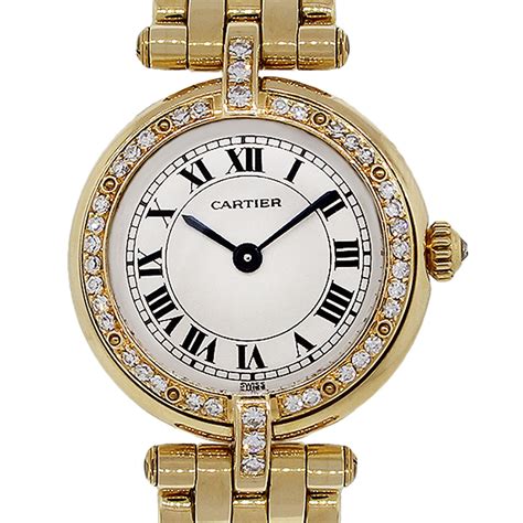 cartier gold womens watch|cartier 18k gold ladies watches.